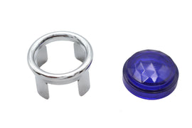 Blue Dot Lens with Chrome Ring
