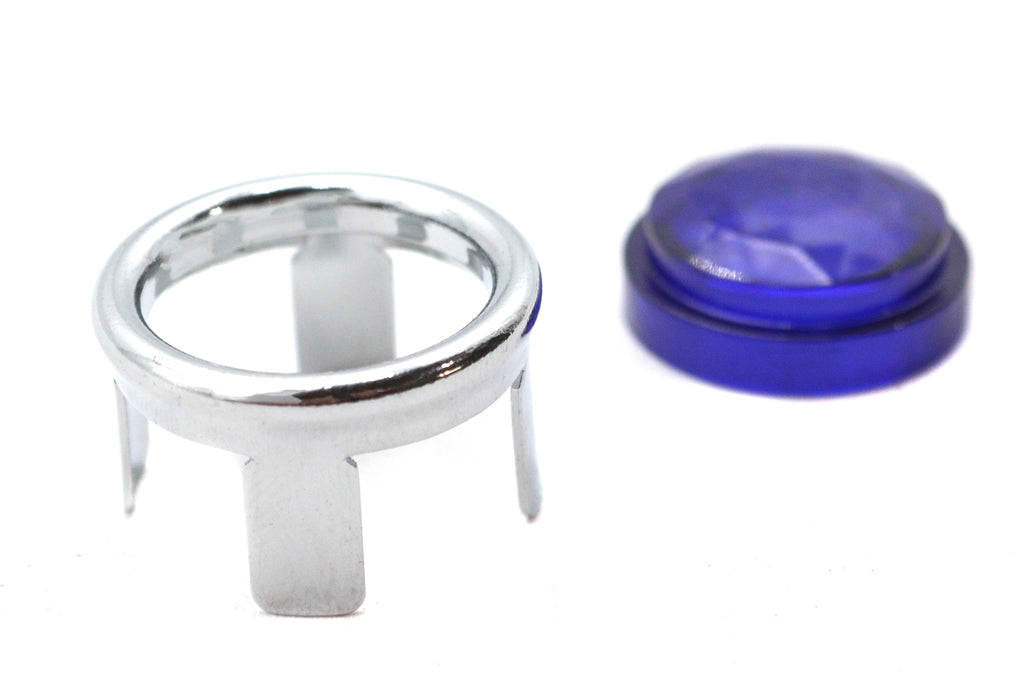 Blue Dot Lens with Chrome Ring