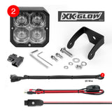 XK Glow 20w Rgb Pod Lights Spot Beam Pr 653-0080