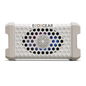 ECOXGEAR Defender Scout waterproof speaker in white, designed for outdoor water adventures with rugged audio performance.