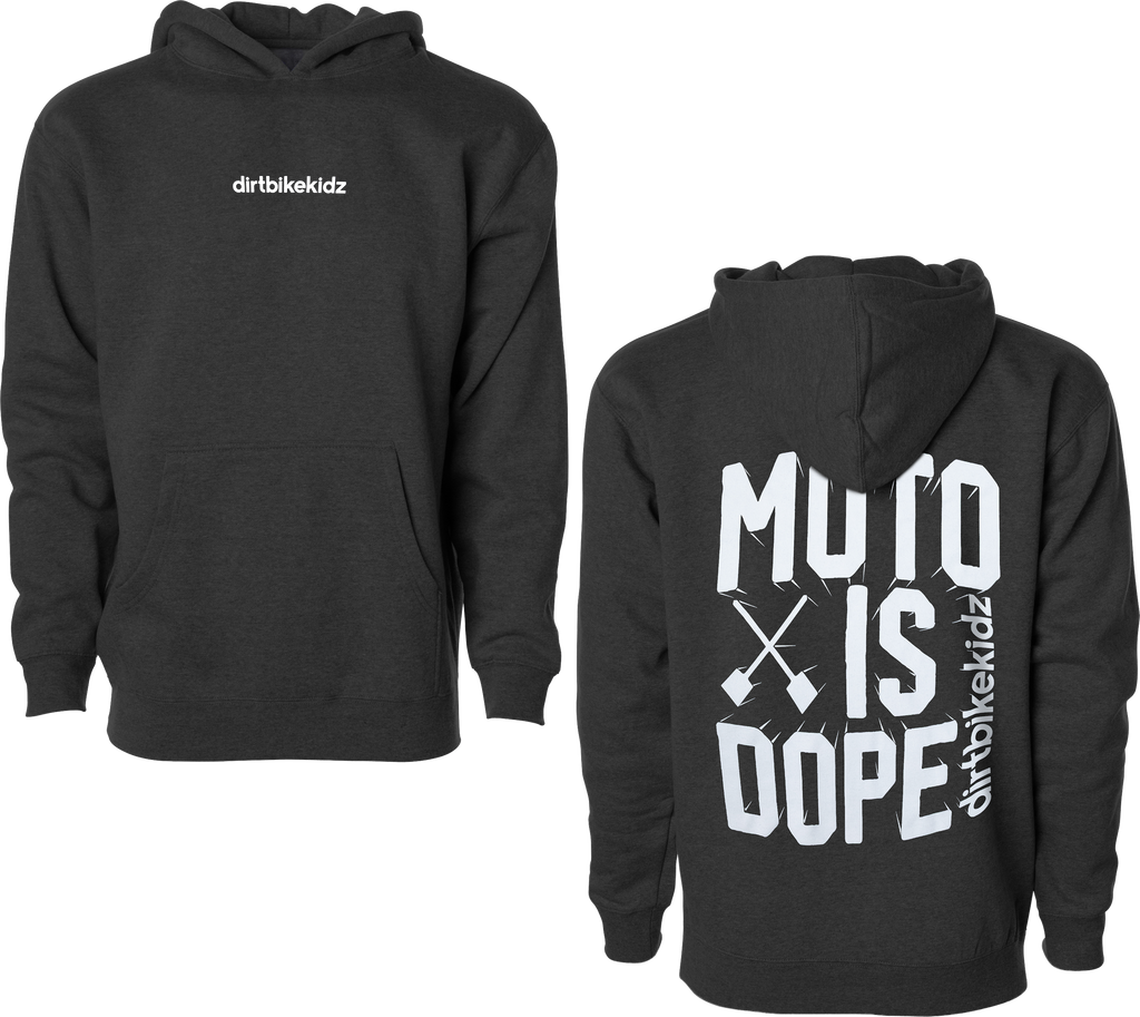 Moto Is Dope Youth Hoodie Charcoal Heather Yx
