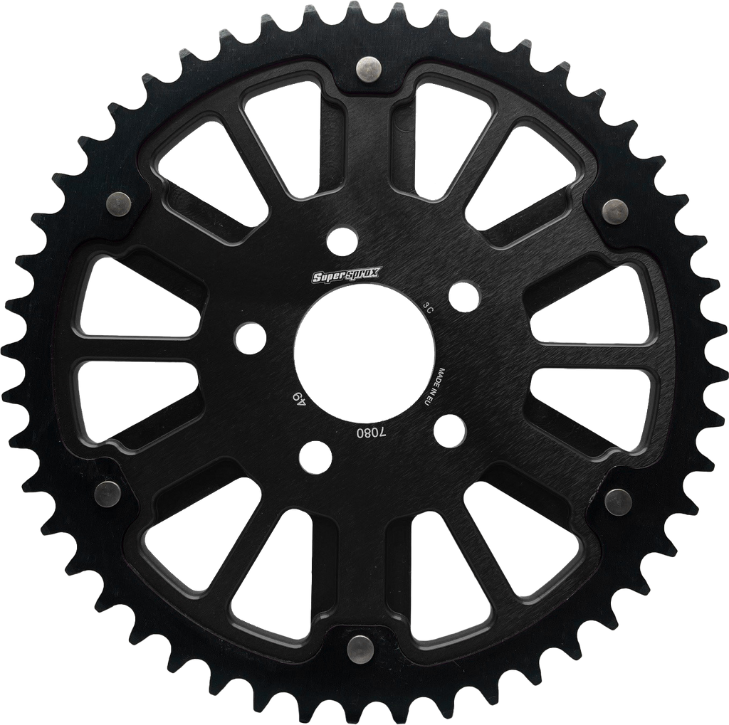 Stealth 53t Rear Sprocket Blk Alum Car  Blk Steel Teeth