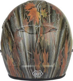 Of 2 Open Face Helmet Leaf Camo Lg