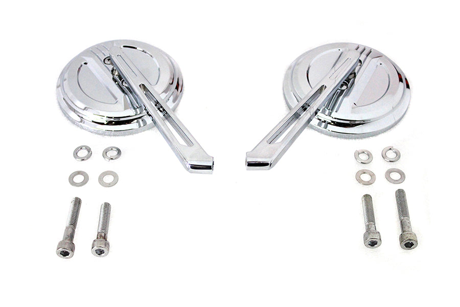 Air Flow Mirror Set with Straight Billet Stems