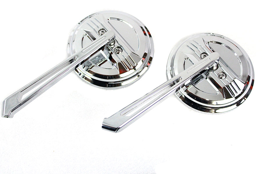 Air Flow Mirror Set with Straight Billet Stems