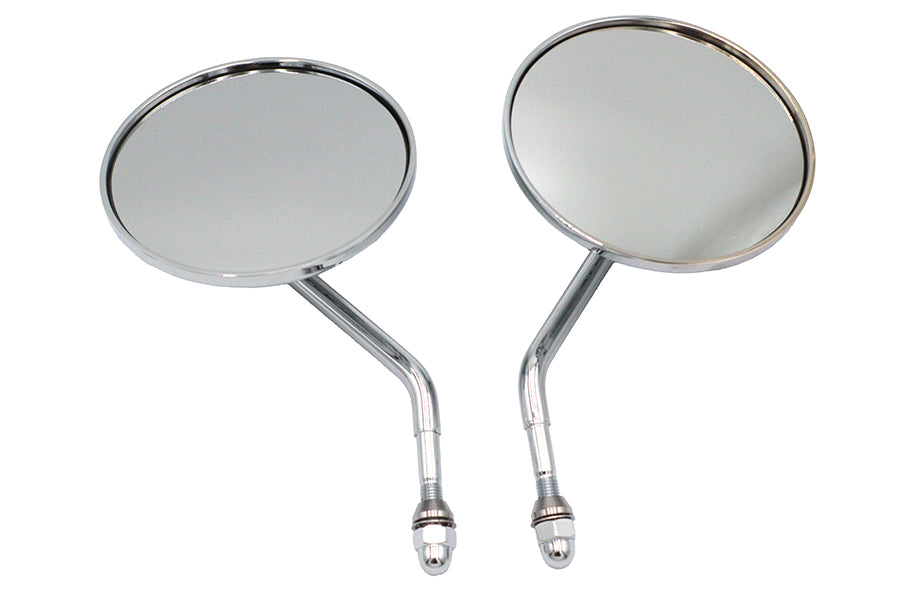 Air Flow Mirror Set with Steel Stems Chrome