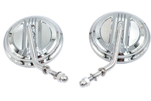 Load image into Gallery viewer, Air Flow Mirror Set with Steel Stems Chrome