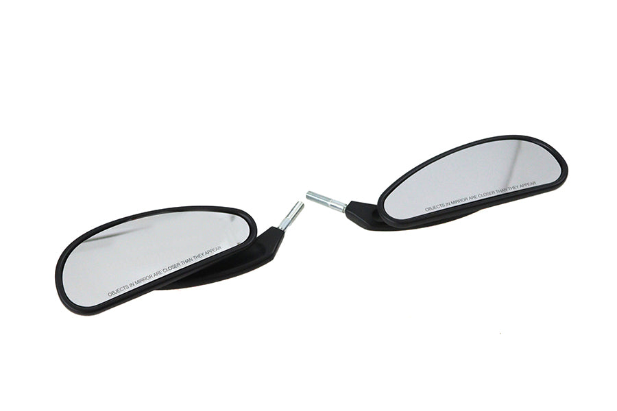 Billet Style Teardrop Mirror Set Black