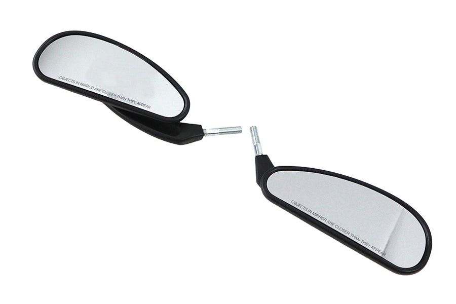 Billet Style Teardrop Mirror Set Black
