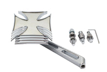 Load image into Gallery viewer, Chrome Maltese Mirror with Billet Girder Stem