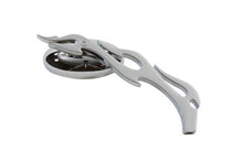 Load image into Gallery viewer, Chrome Oval Mirror with Billet Flame Stem