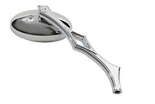 Load image into Gallery viewer, Chrome Oval Mirror with Billet Diamond Stem