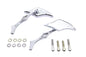 Chrome Diamond Mirror Set with Billet Diamond Stems