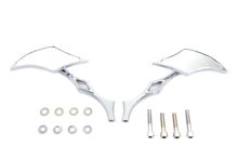 Load image into Gallery viewer, Chrome Diamond Mirror Set with Billet Diamond Stems