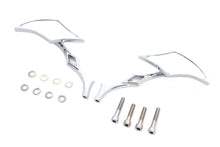 Load image into Gallery viewer, Chrome Diamond Mirror Set with Billet Diamond Stems
