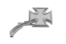Load image into Gallery viewer, Chrome Maltese Mirror with Billet Skull Stem