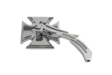 Load image into Gallery viewer, Chrome Maltese Mirror with Billet Skull Stem