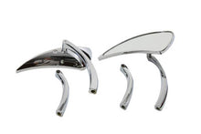 Load image into Gallery viewer, Chrome Teardrop Mirror Set with Solid Billet Stems