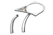 Load image into Gallery viewer, Chrome Spike Oval Mirror with Solid Billet Stems