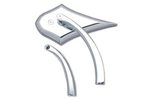 Load image into Gallery viewer, Chrome Spike Oval Mirror with Solid Billet Stems