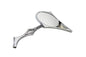 Chrome Spike Oval Mirror with Billet Twisted Stem