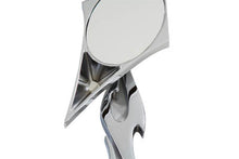 Load image into Gallery viewer, Chrome Spike Oval Mirror with Billet Flame Stem