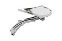 Load image into Gallery viewer, Chrome Spike Oval Mirror with Billet Skull Stem