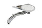 Chrome Spike Oval Mirror with Billet Skull Stem