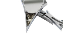 Load image into Gallery viewer, Chrome Spike Oval Mirror with Billet Skull Stem