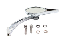 Load image into Gallery viewer, Chrome Spike Oval Mirror with Billet Cross Head Stem