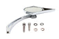 Chrome Spike Oval Mirror with Billet Cross Head Stem