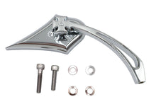 Load image into Gallery viewer, Chrome Spike Oval Mirror with Billet Cross Head Stem
