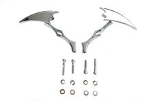 Load image into Gallery viewer, Crescent Mirror Set with Billet Twisted Stems