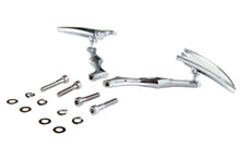 Load image into Gallery viewer, Crescent Mirror Set with Billet Twisted Stems