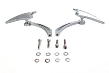 Load image into Gallery viewer, Chrome Crescent Mirror Set with Billet Cross Head Stems