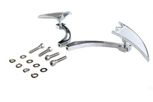 Load image into Gallery viewer, Chrome Crescent Mirror Set with Billet Cross Head Stems