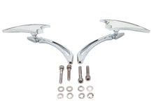 Load image into Gallery viewer, Chrome Crescent Mirror Set with Billet Spear Stems