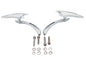 Chrome Crescent Mirror Set with Billet Spear Stems