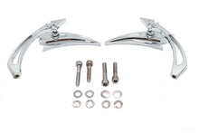 Load image into Gallery viewer, Chrome Crescent Mirror Set with Billet Spear Stems