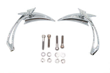 Load image into Gallery viewer, Chrome Crescent Mirror Set with Billet Spear Stems