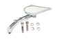Chrome Spike Oval Mirror with Billet Skull Stem