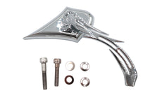 Load image into Gallery viewer, Chrome Spike Oval Mirror with Billet Skull Stem