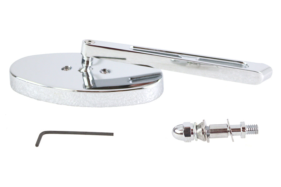 Cateye Mirror with Billet Girder Stem Chrome