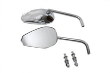 Load image into Gallery viewer, Chrome Teardrop Mirror Set with Round Stems