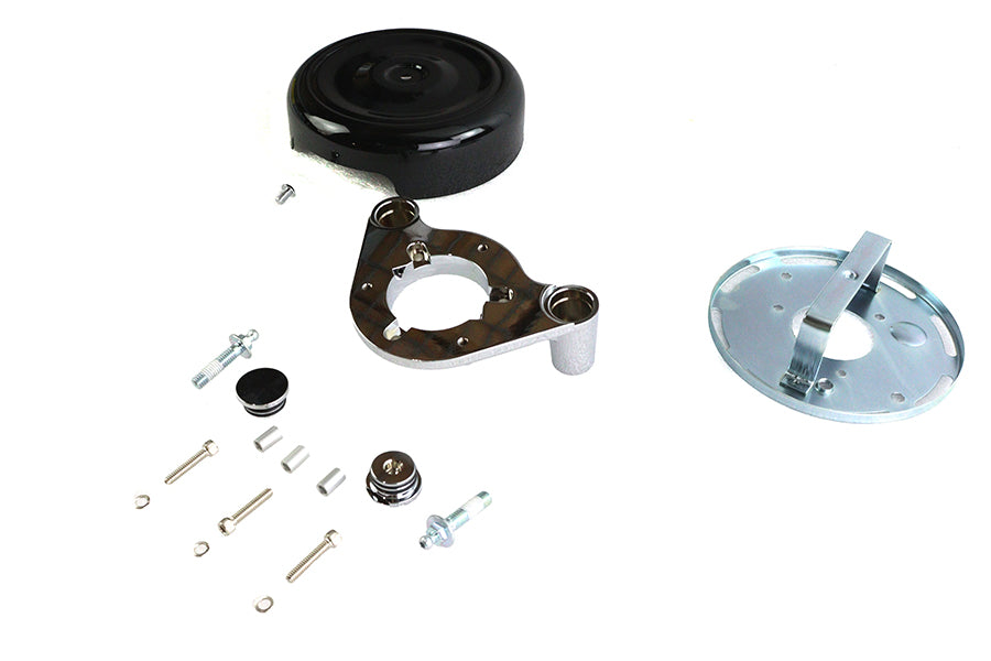 8 inch Round Air Cleaner Kit Black