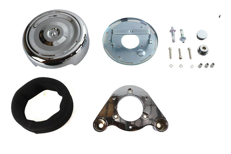 8 inch Round Air Cleaner Kit Chrome
