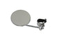 4 inch Round Mirror with Clamp On Stem Chrome