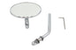 Chrome 4 inch Round Mirror with Stud Stems