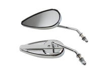 Load image into Gallery viewer, Teardrop Mirror Set with Round Stems Chrome