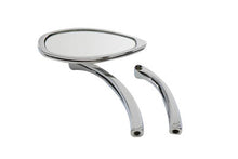 Load image into Gallery viewer, Oval Mirror Smooth with Billet Stem Chrome